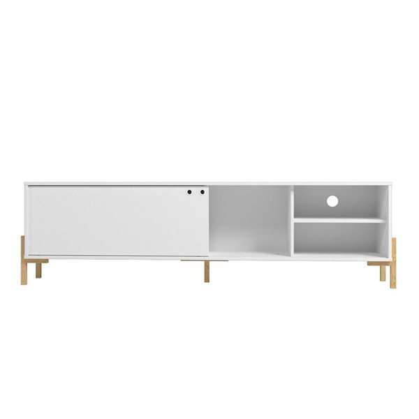 Manhattan Comfort Bowery TV Stand - 72.83-in x 21.02-in - White/Oak