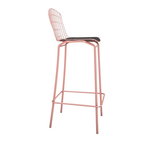 rose gold and black bar stools