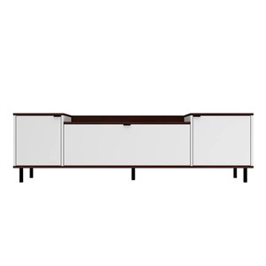 Manhattan Comfort Mosholu TV Stand - 77.04-in x 19.29-in - White/Brown