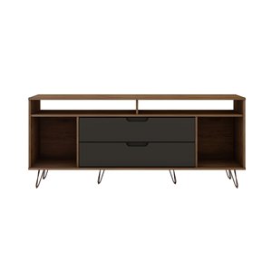 Manhattan Comfort Rockefeller TV Stand - 62.99-in x 26.77-in - Natural/Grey