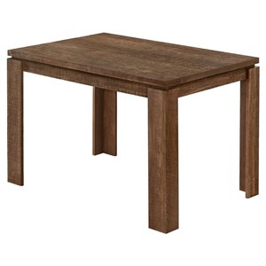 Table salle à manger Monarch, faux bois brun, 32 po x 48 po