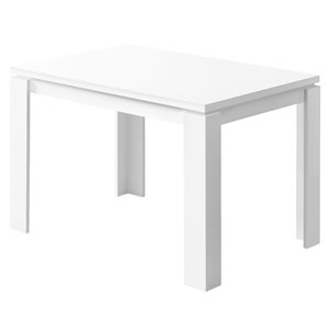 Table salle à manger Monarch, blanc, 32 po x 48 po