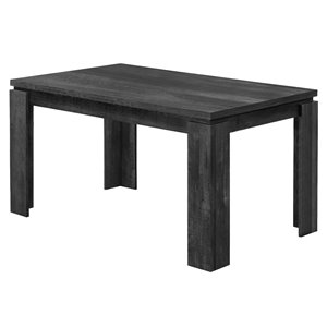 Table salle à manger Monarch, faux bois noir, 36 po x 60