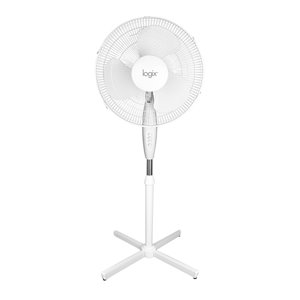 Logix Oscillation Pedestal Fan - White - 16-in