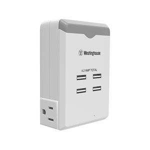Prises USB multiples Westinghouse à chargement rapide et veilleuse DEL