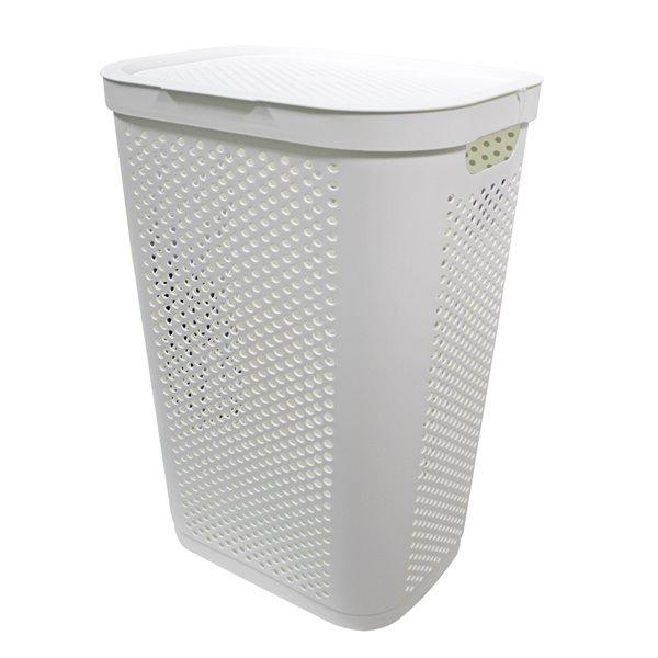 Modern Homes Laundry Hamper 60 L White 67536 Rona