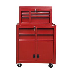 Coffre à outils Toolmaster tour combinée à 5 tiroirs, rouge, 16 po x 28.5 po x 28 po