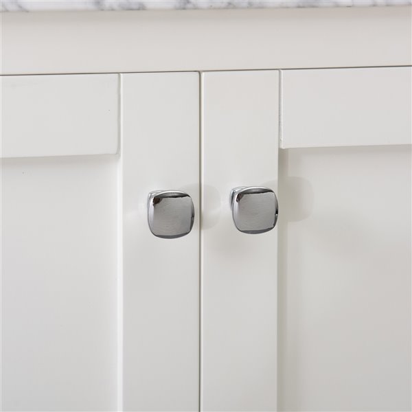 Sunjoy White Single Oval Sink Bathroom Vanity Set - 2-Door/2-Drawer - 36-in