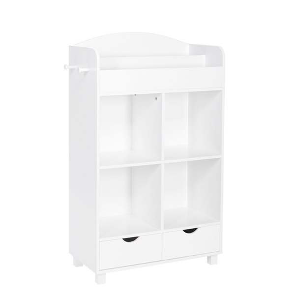 RiverRidge Home Book Nook Kids Cubby Storage Cabinet with Bookrack - 11.81-in x 23.5-in x 39.75-in - White