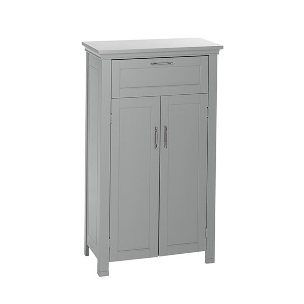 RiverRidge Home Somerset Two Door Bathroom Floor Cabinet - MDF - 11.81-in x 23.6-in x 40.25-in - Grey