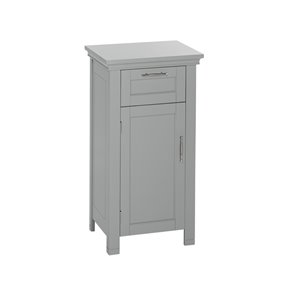 RiverRidge Home Somerset Single Door Bathroom Floor Cabinet - MDF - 11.81-in x 15.75-in x 30.25-in - Grey