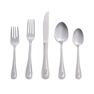 RiverRidge Home Beaded Pattern 46-Piece Monogrammed Flatware Set - Letter Z -  Stainless Steel