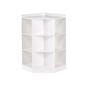 RiverRidge Home Kids Corner Storage Cabinet with 6 Cubbies/3 Shelves - 31.62-in x 37.31-in - White