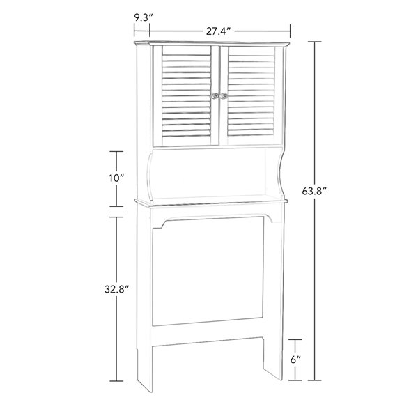 Riverridge Home Ellsworth Bathroom Spacesaver Mdf 925 In X 2736