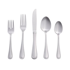 RiverRidge Home Beaded Pattern 46-Piece Flatware Set - Stainless Steel
