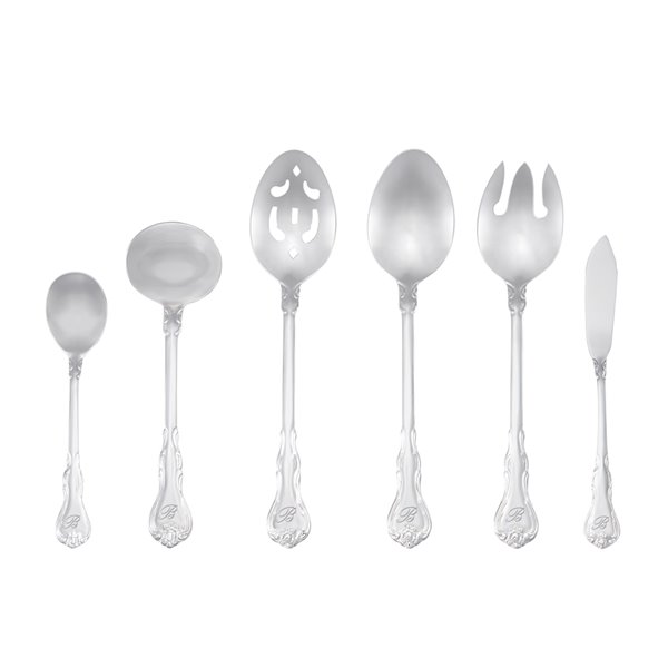 RiverRidge Home Bouquet Pattern 46-Piece Flatware Set - Stainless Steel