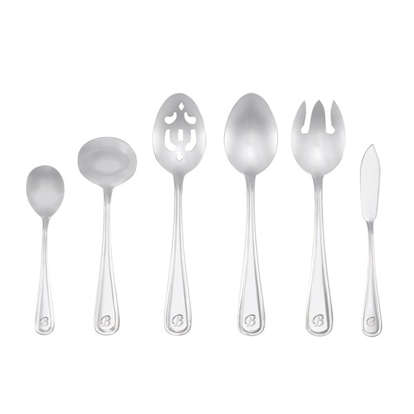 RiverRidge Home Marina Pattern 46-Piece Monogrammed Flatware Set - Letter A -  Stainless Steel