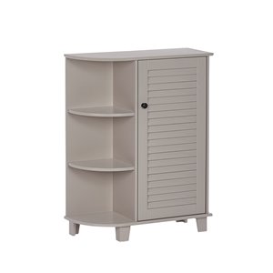 RiverRidge Home Ellsworth Floor Cabinet with Side Shelves - MDF - 9.65-in x 23.63-in x 31.1-in - Taupe