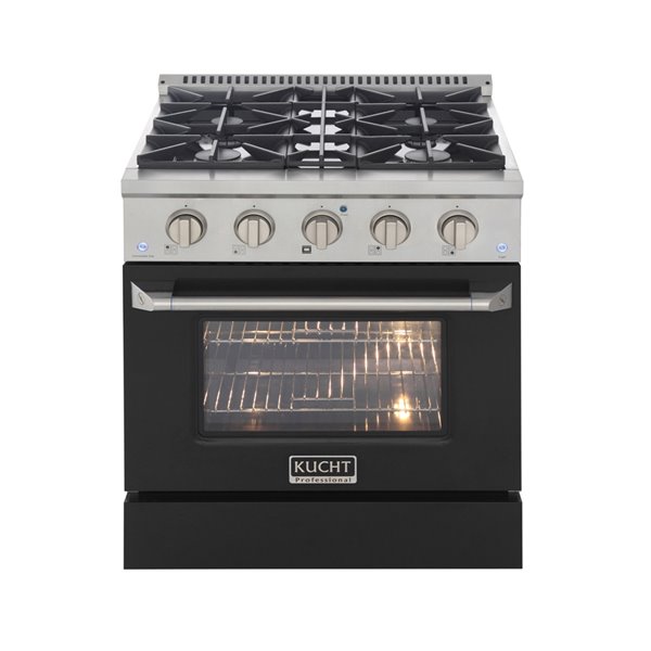 KUCHT Gas Range with Convection Oven and black door - 30 in. - 4.2 cu. ft.