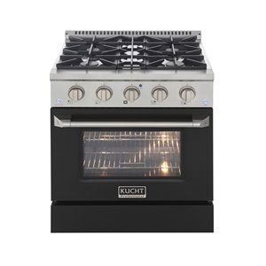 KUCHT Gas Range with Convection Oven and black door - 30 in. - 4.2 cu. ft.