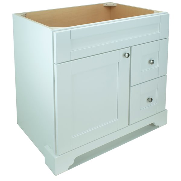 LUKX Bold Damian 36-in White Bathroom Vanity Cabinet