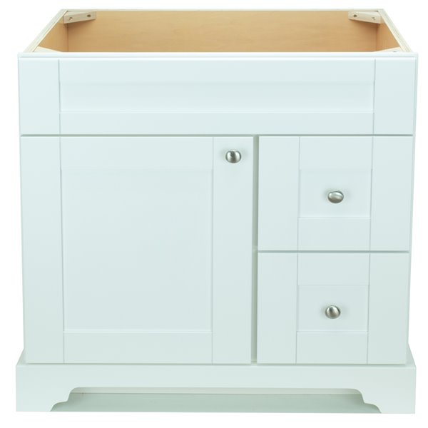 LUKX Bold Damian 36-in White Bathroom Vanity Cabinet