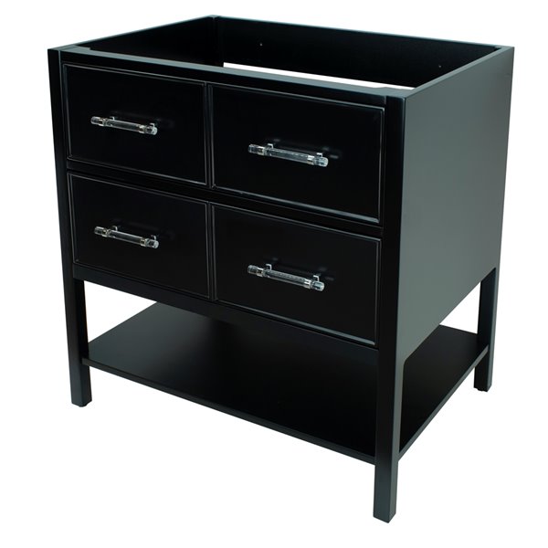 Base de meuble-lavabo Bold Gemma de Lukx de 30 po, noir