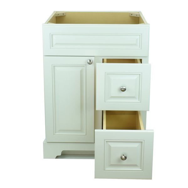 Antique White Bathroom Vanity Cabinet, 24 Vanity Base With Drawers