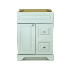 Lukx Bold Damian 24-in Antique White Bathroom Vanity Cabinet with Right-Side Drawers