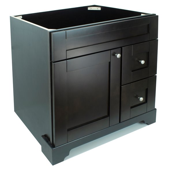 LUKX Bold Damian 36-in Espresso Bathroom Vanity Cabinet with Right-Side Drawers