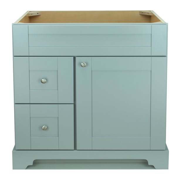 LUKX Bold Damian 36-in Grey Bathroom Vanity Cabinet with Left-Side Drawers