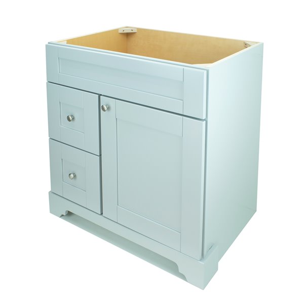 LUKX Bold Damian 24-in Grey Bathroom Vanity Cabinet with Left-Side Drawers