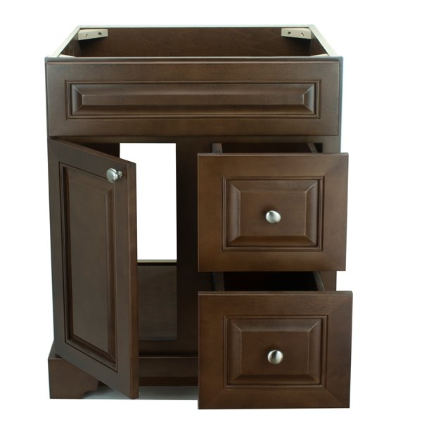 LUKX Bold Damian 30-in Royalwood Bathroom Vanity Cabinet with Right-Side Drawers