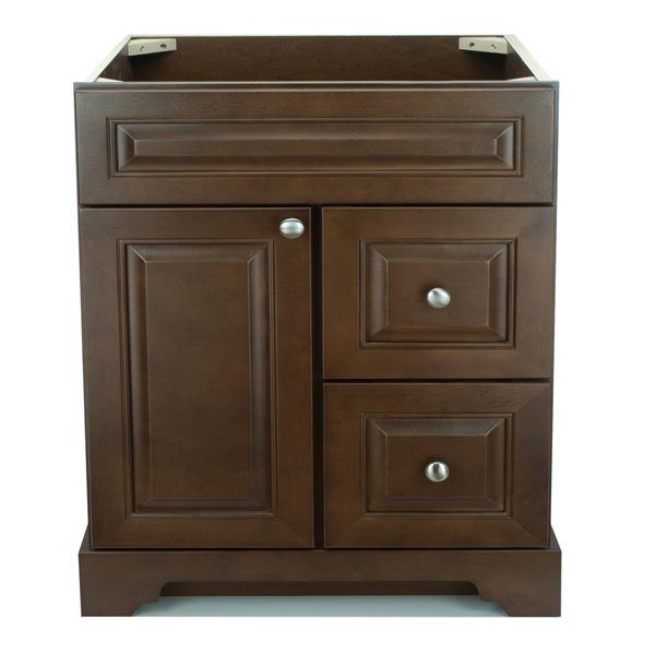 LUKX Bold Damian 30-in Royalwood Bathroom Vanity Cabinet with Right-Side Drawers