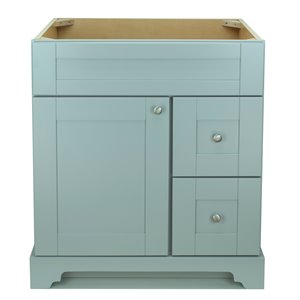 LUKX Bold Damian 24-in Grey Bathroom Vanity Cabinet with Brushed Nickel Hardware