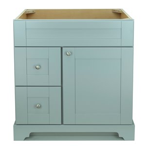 LUKX Bold Damian 30-in Grey Bathroom Vanity Cabinet with Brushed Nickel Hardware