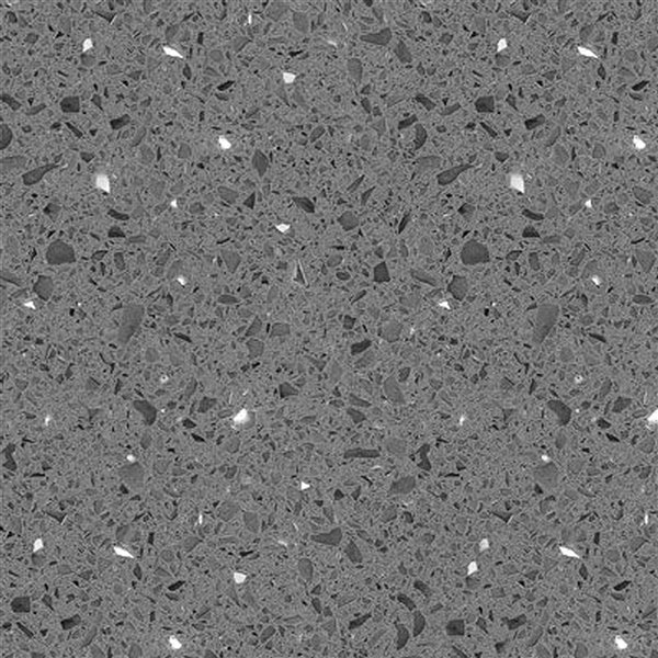 LUKX Bold Damian 36-in White Single Sink Bathroom Vanity with Crystal Grey Quartz Top