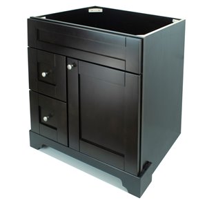 LUKX Bold Damian 30-in Espresso Bathroom Vanity Cabinet