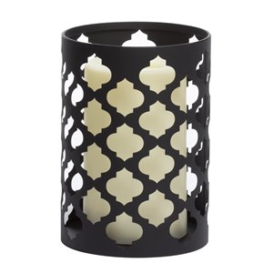 Photophore lumineux en métal avec minuterie programmable de Candle Impressions, 4,25 po x 6 po