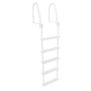 Échelle de quai rabattable Flip-Up de Dock Edge, 5 marches , galvalume blanc