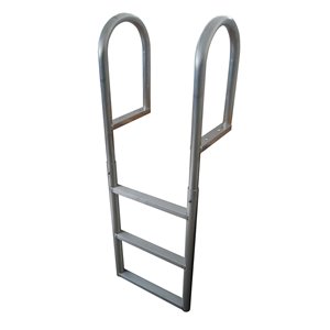Échelle de quai fixe de Dock Edge, 3 marches, aluminium soudé