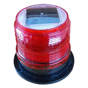 Dock Edge Solar Marker Light - 4.87-in x 3.94-in - Red