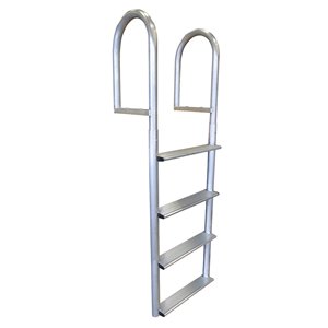 Dock Edge Fixed Dock Ladder - 4-Step - Welded - Aluminum