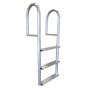 Dock Edge Fixed Dock Ladder - 3-Step - Welded - Aluminum