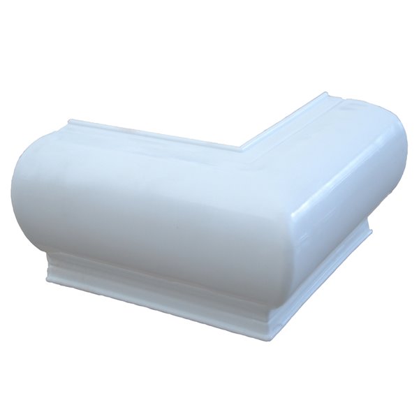 Dock Edge Heavy Slant Corner Bumper - "P" Profile - White