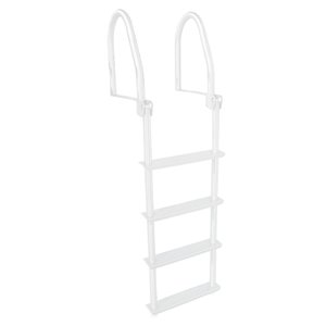 Échelle de quai rabattable Flip-Up de Dock Edge, 4 marches , galvalume blanc