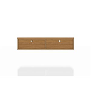 Manhattan Comfort Liberty Floating Office Desk - 42.28-in - Cinnamon Brown