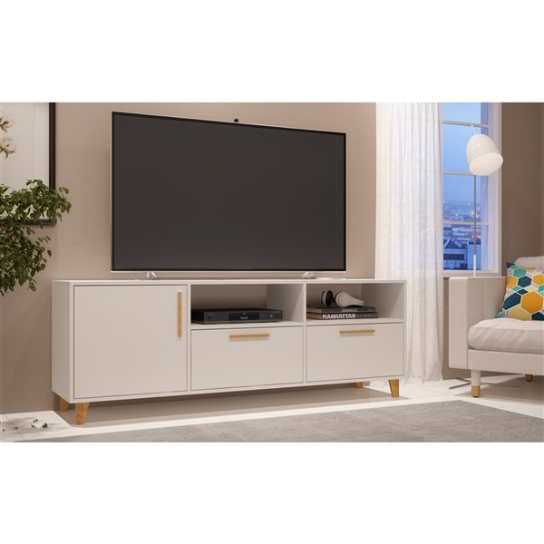 Manhattan Comfort Herald TV Stand - 53.15-in - White