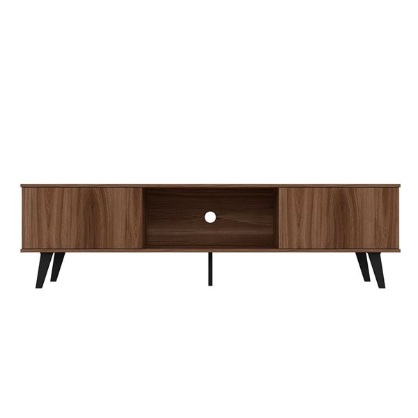 Manhattan Comfort Doyers TV Stand - 78.87-in - Nut Brown