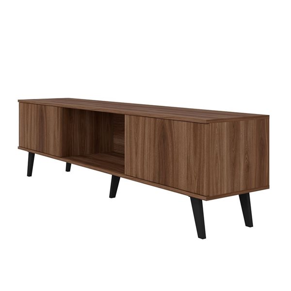 Manhattan Comfort Doyers TV Stand - 78.87-in - Nut Brown